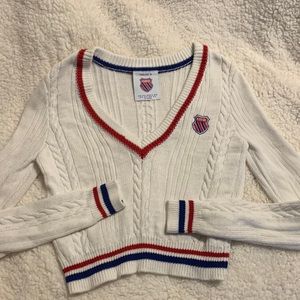 K-Swiss V-Neck Sweater - Size M
